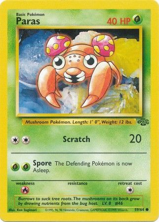 pokemon card paras 2001 TCG Neo Revelation 1st Edition #47/64 (PSA or BGS Graded) - 2001 The Defending Pokemon is now Asleep. Sell Paras - Scarlet and