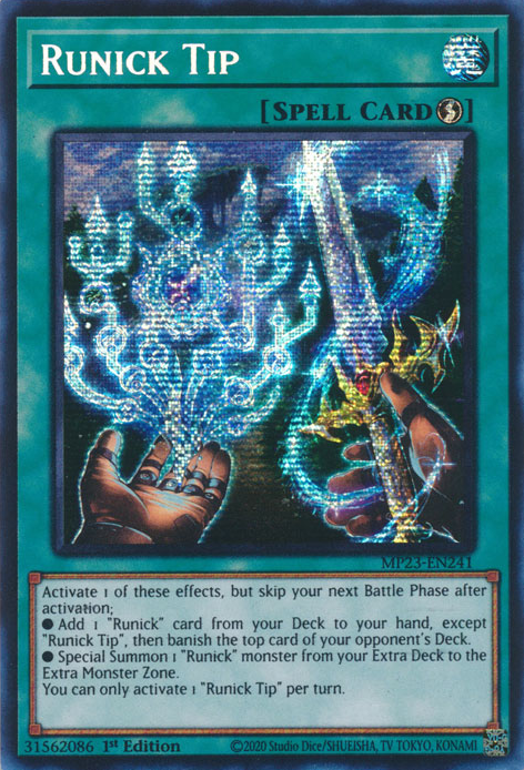 Runick Tip [MP23-EN241] Prismatic Secret Rare | Galactic Gamez