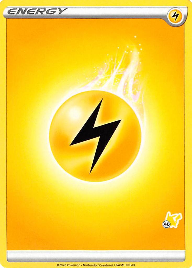 Lightning Energy (Pikachu Stamp #48) [Battle Academy 2022] | Galactic Gamez