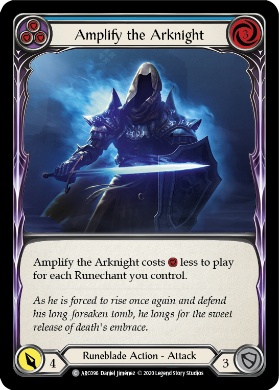 Amplify the Arknight (Blue) [ARC096] Unlimited Edition Rainbow Foil | Galactic Gamez