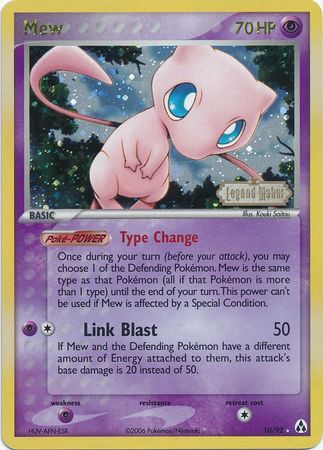 Mew (10/92) (Stamped) [EX: Legend Maker] | Galactic Gamez