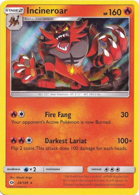 Incineroar (26/149) (Water Web Holo) [Sun & Moon: Base Set] | Galactic Gamez