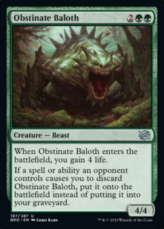 Obstinate Baloth [The Brothers' War] | Galactic Gamez