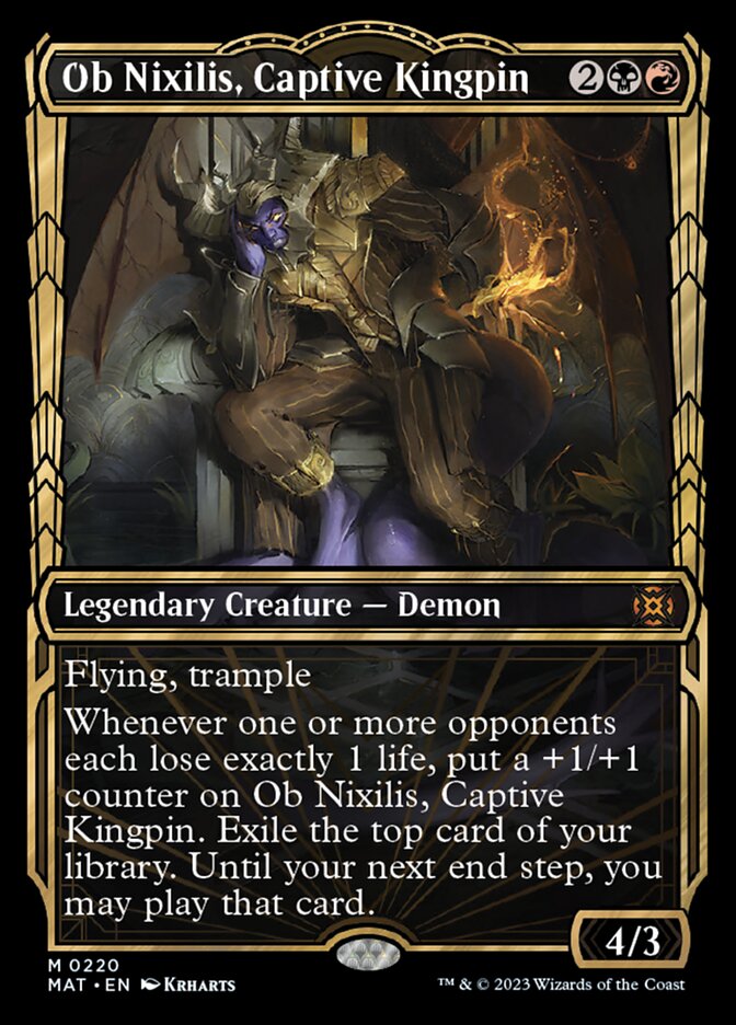 Ob Nixilis, Captive Kingpin (Showcase Halo Foil) [March of the Machine: The Aftermath] | Galactic Gamez