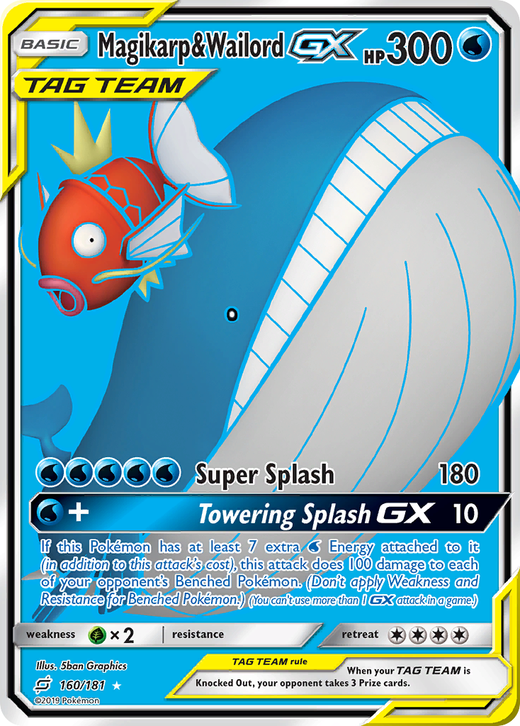 Magikarp & Wailord GX (160/181) [Sun & Moon: Team Up] | Galactic Gamez