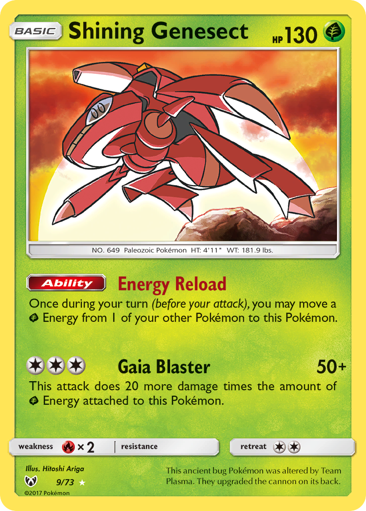 Shining Genesect (9/73) [Sun & Moon: Shining Legends] | Galactic Gamez