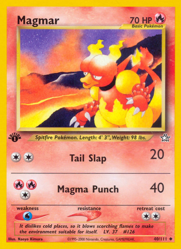 Magmar (40/111) [Neo Genesis 1st Edition] | Galactic Gamez