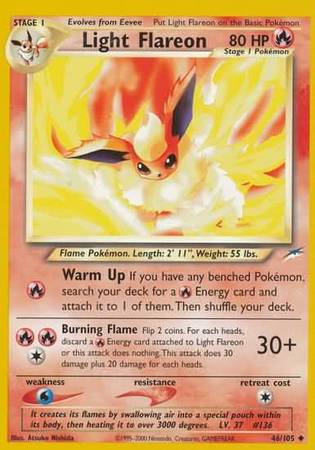 Light Flareon (46/105) [Neo Destiny Unlimited] | Galactic Gamez