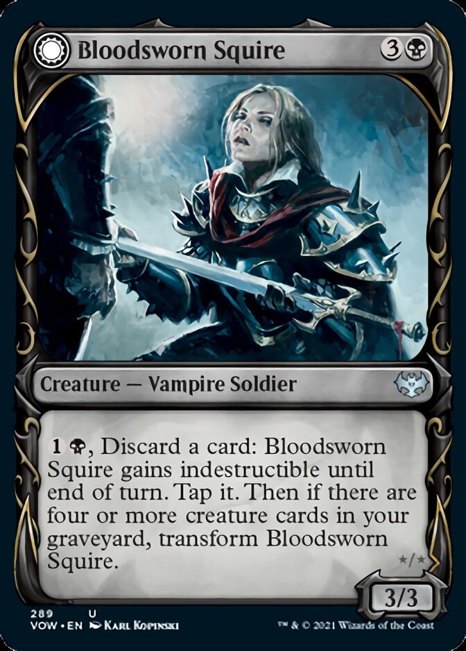 Bloodsworn Squire // Bloodsworn Knight (Showcase Fang Frame) [Innistrad: Crimson Vow] | Galactic Gamez