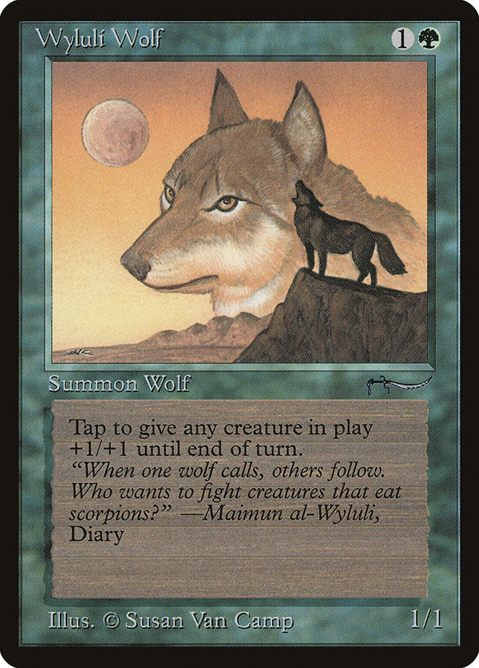 Wyluli Wolf (Light Mana Cost) [Arabian Nights] | Galactic Gamez