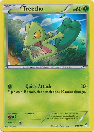 Treecko (6/160) (Sheen Holo) [XY: Primal Clash] | Galactic Gamez