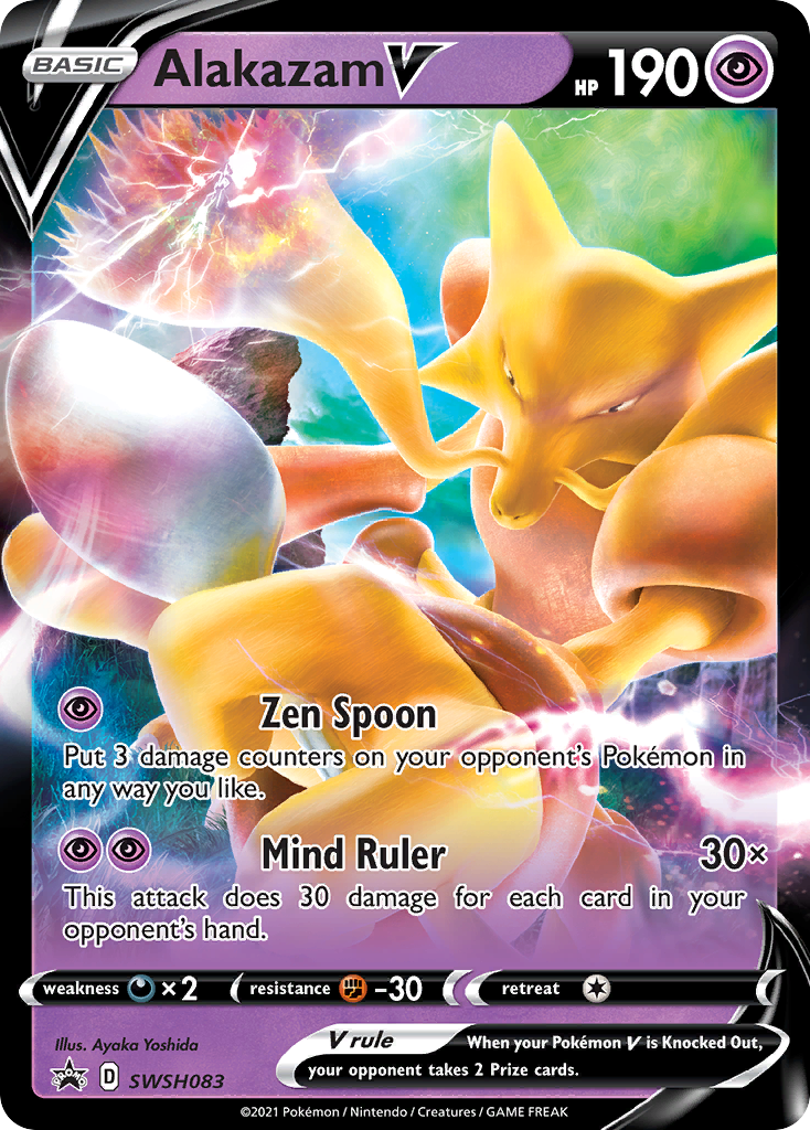 Alakazam V (SWSH083) (Jumbo Card) [Sword & Shield: Black Star Promos] | Galactic Gamez