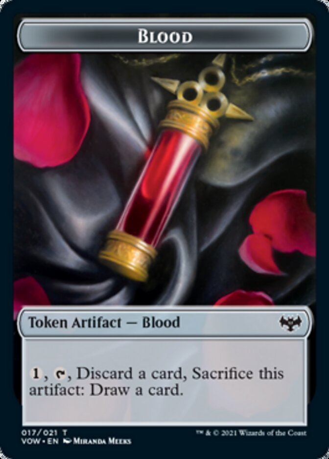 Blood // Emblem - Chandra, Dressed to Kill Double-sided Token [Innistrad: Crimson Vow Tokens] | Galactic Gamez