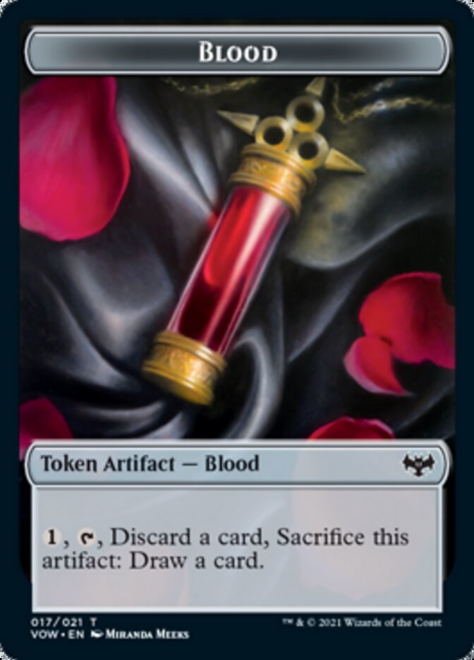 Blood // Zombie (005) Double-sided Token [Innistrad: Crimson Vow Tokens] | Galactic Gamez