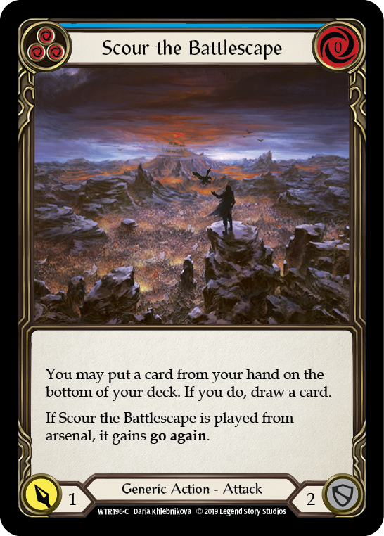 Scour the Battlescape (Blue) [WTR196-C] Alpha Print Rainbow Foil | Galactic Gamez