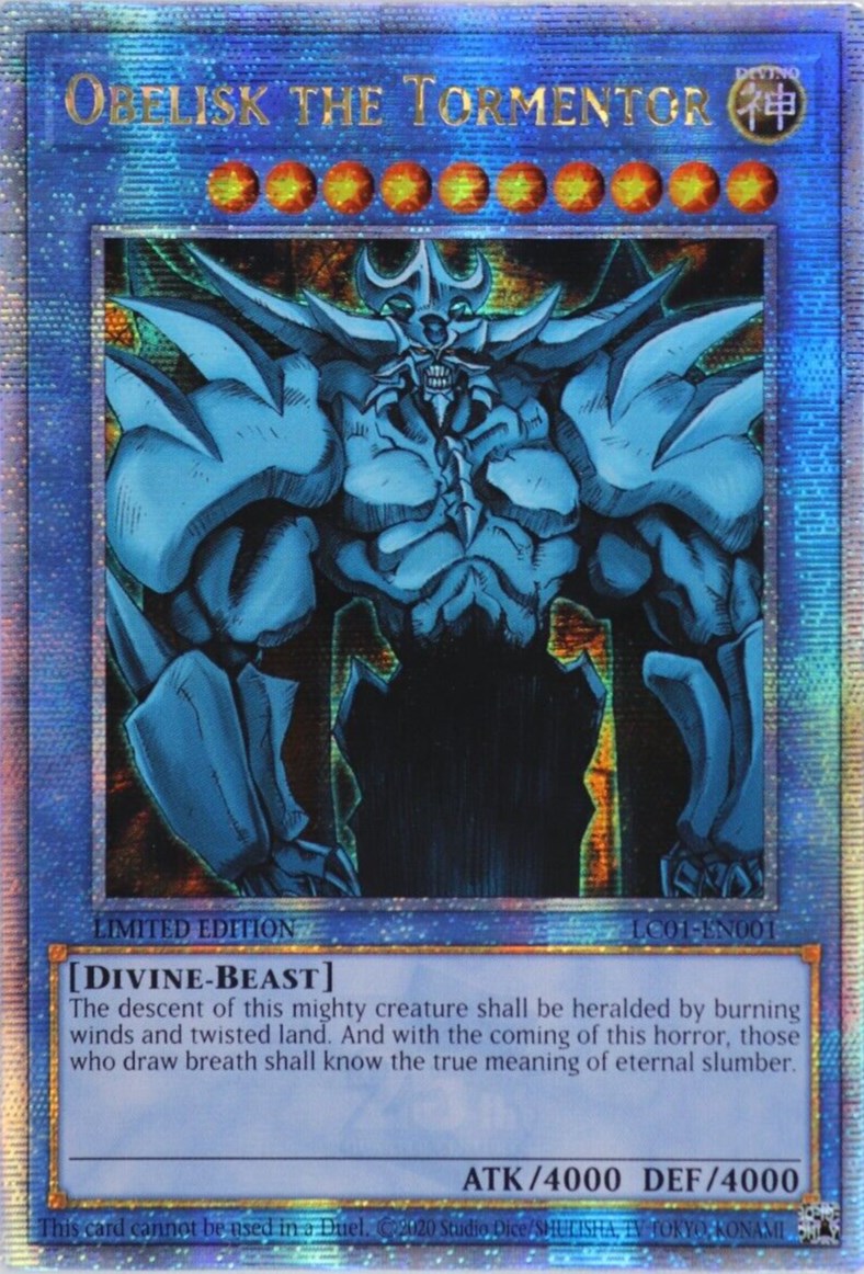 Obelisk the Tormentor (25th Anniversary) [LC01-EN001] Quarter Century Secret Rare | Galactic Gamez