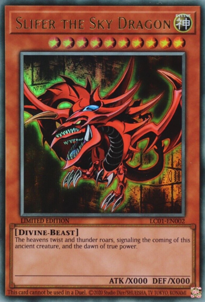 Slifer the Sky Dragon (25th Anniversary) [LC01-EN002] Ultra Rare | Galactic Gamez