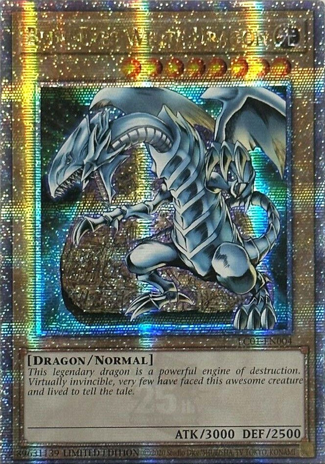 Blue-Eyes White Dragon (25th Anniversary) [LC01-EN004] Quarter Century Secret Rare | Galactic Gamez