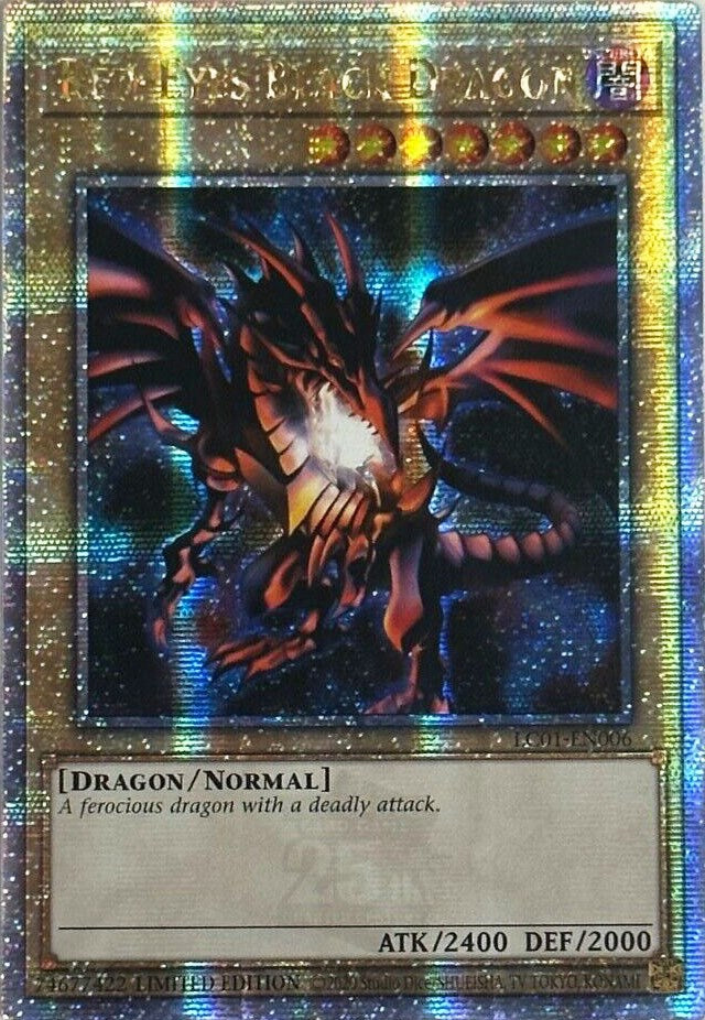 Red-Eyes Black Dragon (25th Anniversary) [LC01-EN006] Quarter Century Secret Rare | Galactic Gamez