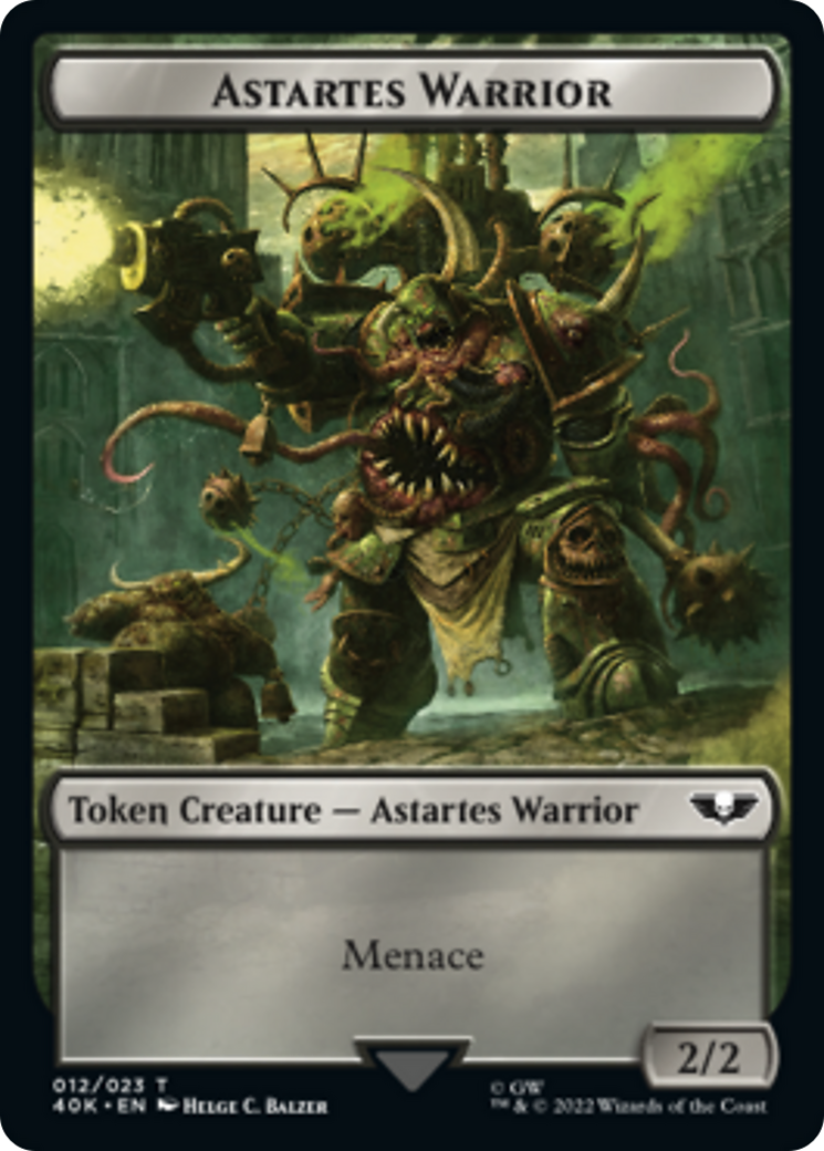 Astartes Warrior // Plaguebearer of Nurgle Double-Sided (Surge Foil) [Warhammer 40,000 Tokens] | Galactic Gamez