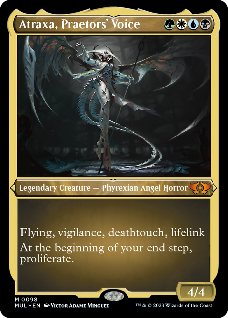 Atraxa, Praetors' Voice (Foil Etched) [Multiverse Legends] | Galactic Gamez