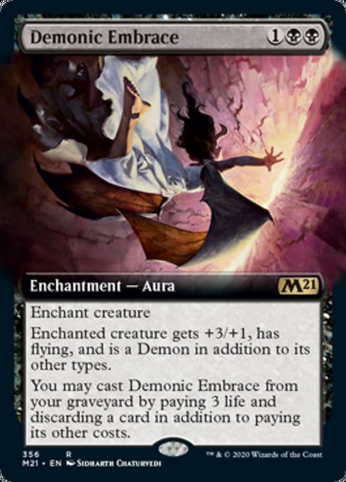 Demonic Embrace (Extended Art) [Core Set 2021] | Galactic Gamez