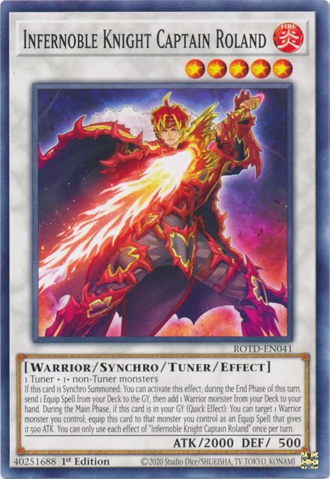 Infernoble Knight Captain Roland [ROTD-EN041] Common | Galactic Gamez