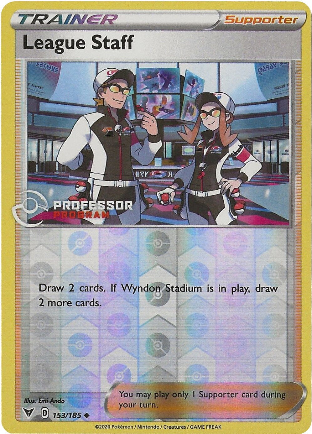 League Staff (153/185) (Professor Program Promo) [Sword & Shield: Vivid Voltage] | Galactic Gamez