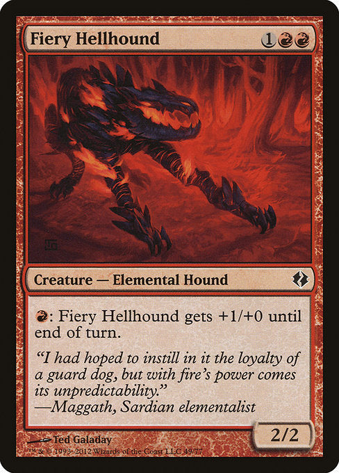 Fiery Hellhound [Duel Decks: Venser vs. Koth] | Galactic Gamez