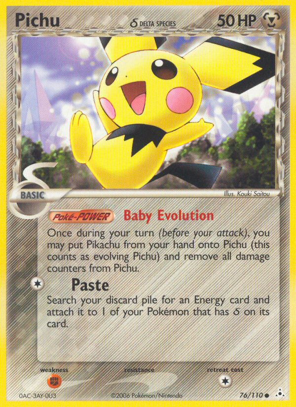 Pichu (76/110) (Delta Species) [EX: Holon Phantoms] | Galactic Gamez