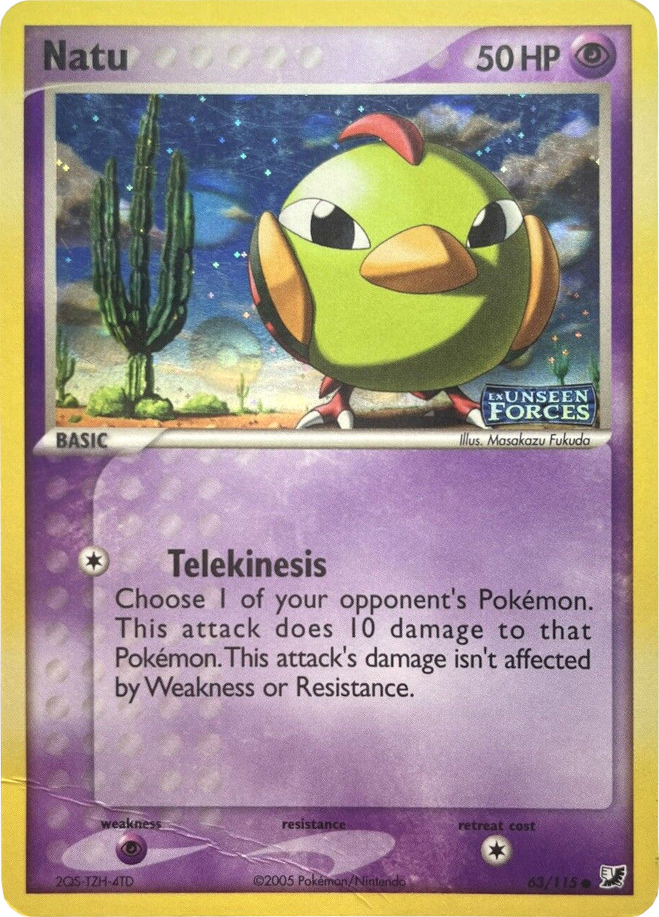 Natu (63/115) (Stamped) [EX: Unseen Forces] | Galactic Gamez