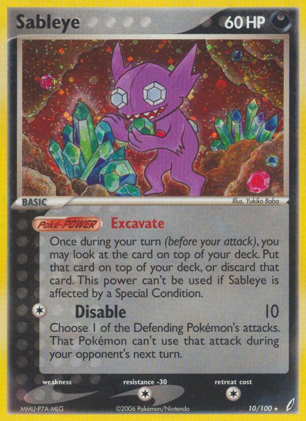 Sableye (10/100) [EX: Crystal Guardians] | Galactic Gamez