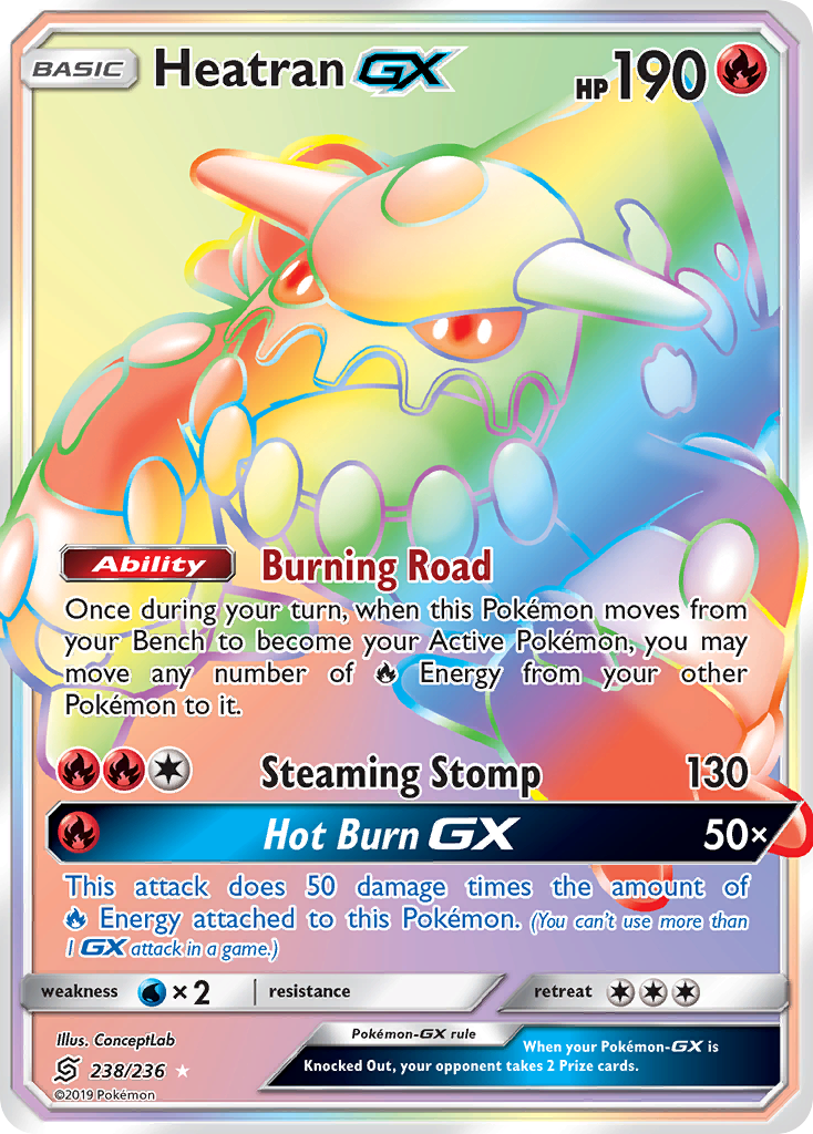 Heatran GX (238/236) [Sun & Moon: Unified Minds] | Galactic Gamez