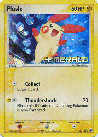 Plusle (39/106) (Stamped) [EX: Emerald] | Galactic Gamez