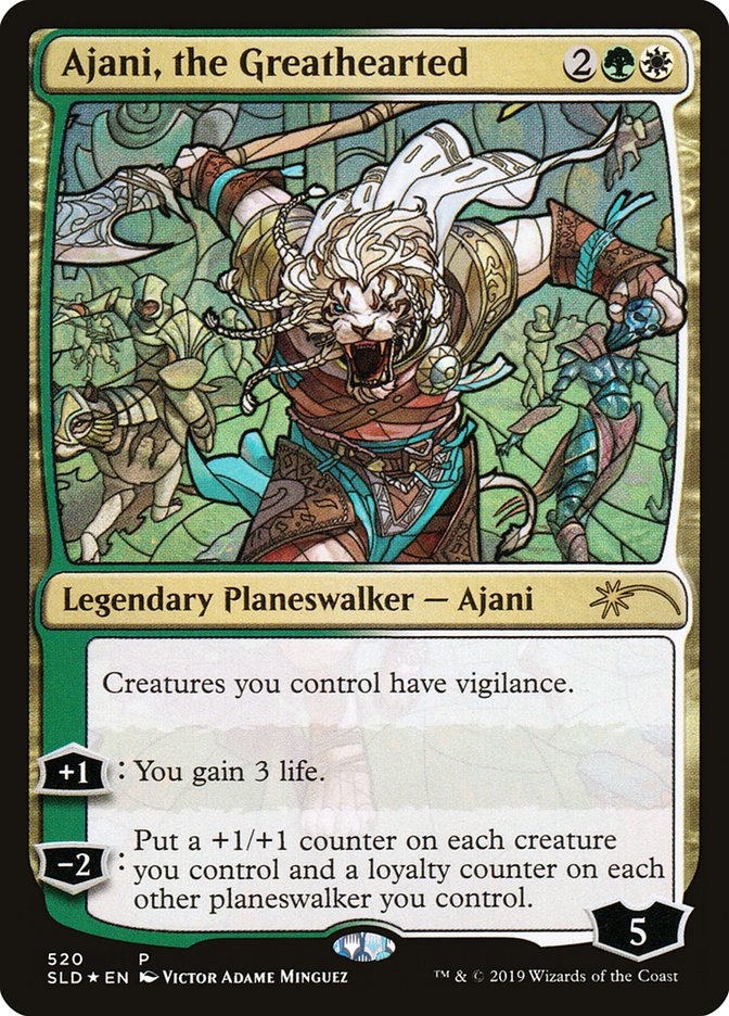 Ajani, the Greathearted (Stained Glass) [Secret Lair Drop Promos] | Galactic Gamez