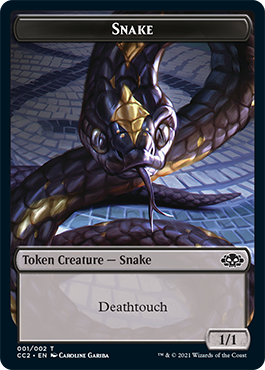 Snake // Zombie Double-sided Token [Commander Collection: Black Tokens] | Galactic Gamez