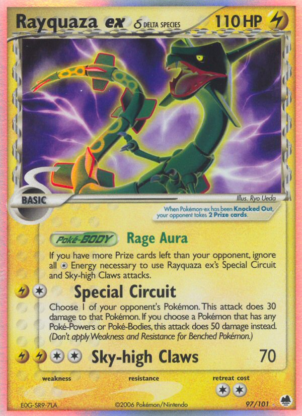 Rayquaza ex (97/101) (Delta Species) [EX: Dragon Frontiers] | Galactic Gamez