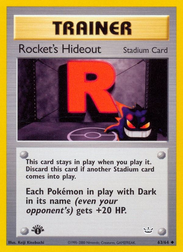 Rocket's Hideout (63/64) [Neo Revelation 1st Edition] | Galactic Gamez