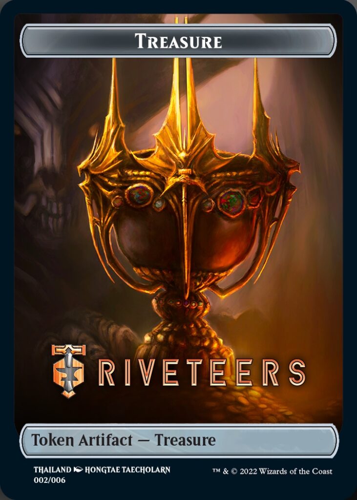 Treasure Token (Riveteers) (Southeast Asia Artists) [Streets of New Capenna Tokens] | Galactic Gamez