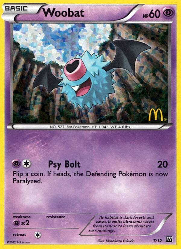 Woobat (7/12) [McDonald's Promos: 2012 Collection] | Galactic Gamez