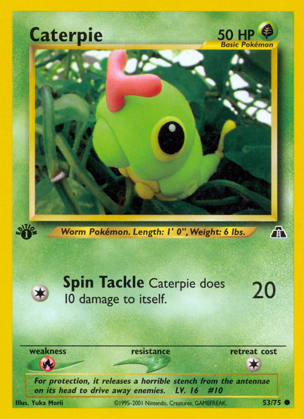 Caterpie (53/75) [Neo Discovery 1st Edition] | Galactic Gamez