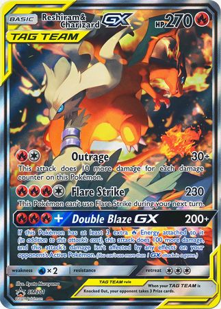 Reshiram & Charizard GX (SM201) (Jumbo Card) [Sun & Moon: Black Star Promos] | Galactic Gamez