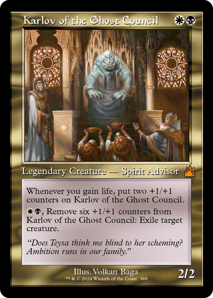Karlov of the Ghost Council (Retro Frame) [Ravnica Remastered] | Galactic Gamez