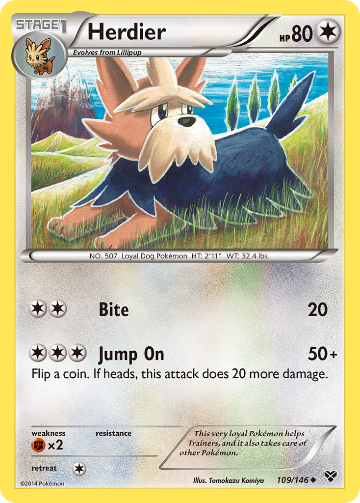 Herdier (109/146) [XY: Base Set] | Galactic Gamez