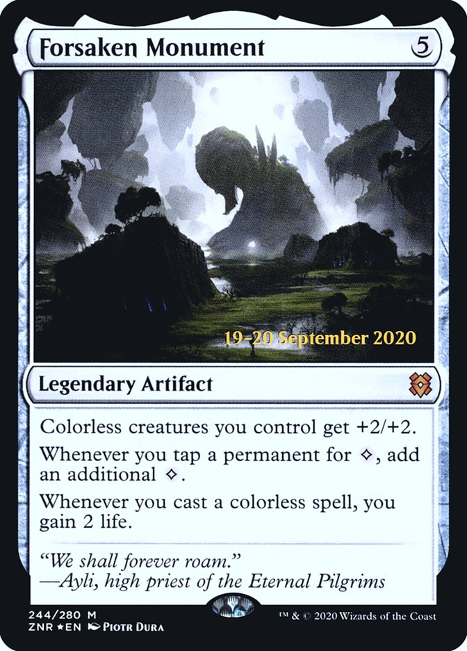 Forsaken Monument  [Zendikar Rising Prerelease Promos] | Galactic Gamez