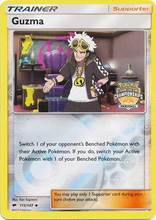 Guzma (115/147) (League Promo) [Sun & Moon: Burning Shadows] | Galactic Gamez