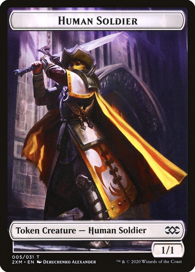 Human Soldier Token [Double Masters] | Galactic Gamez