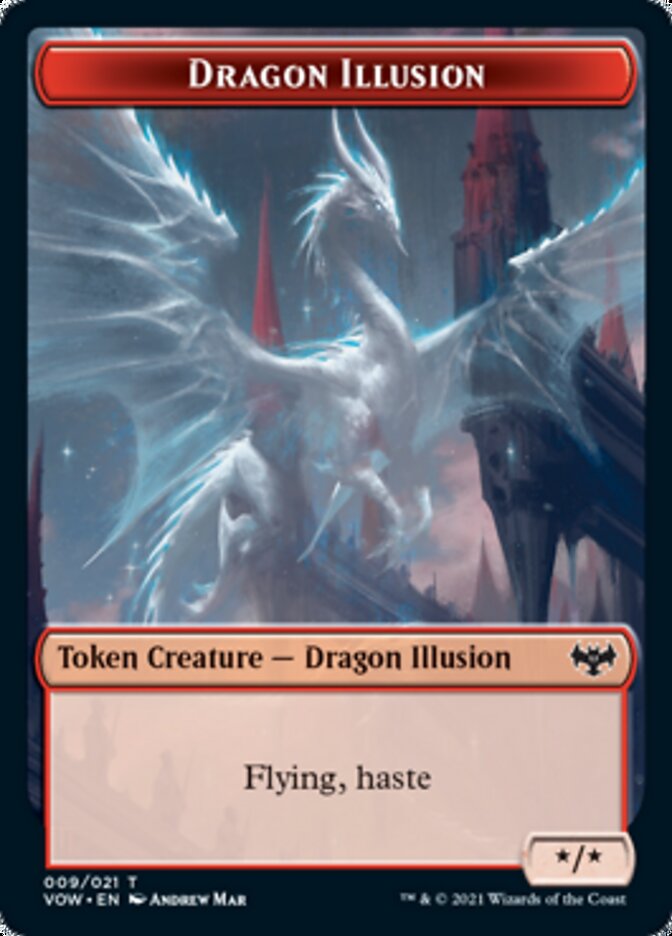 Dragon Illusion Token [Innistrad: Crimson Vow Tokens] | Galactic Gamez