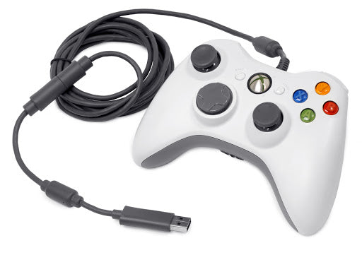 White Xbox 360 Wired Controller - Xbox 360 | Galactic Gamez