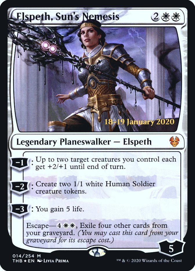 Elspeth, Sun's Nemesis [Theros Beyond Death Prerelease Promos] | Galactic Gamez